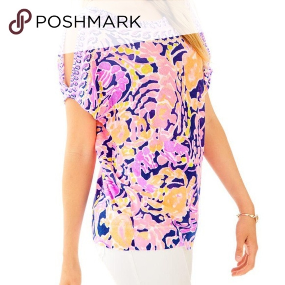 Lilly Pulitzer Elliston Sweater in Catch and Release Pattern NWT